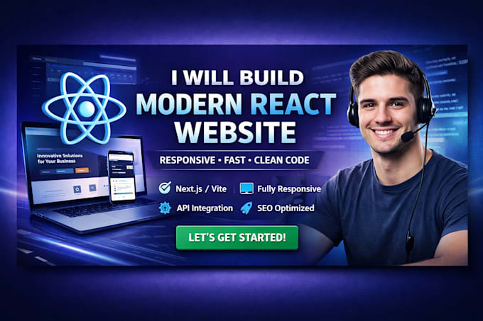 build modern react website