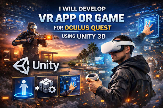 develop VR app or game in oculus quest using unity 3d