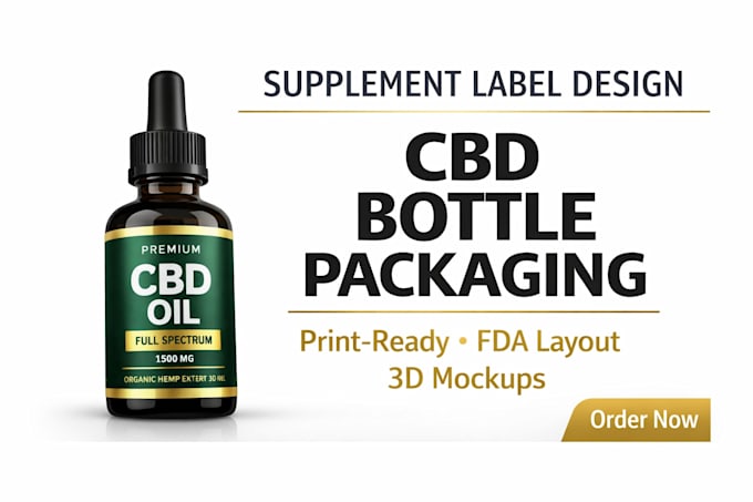 Cbd Label Layout Design premium bottle label and product packaging for supplement, cbd ...