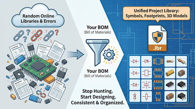 create complete library for your bom in autodesk eagle or fusion 360