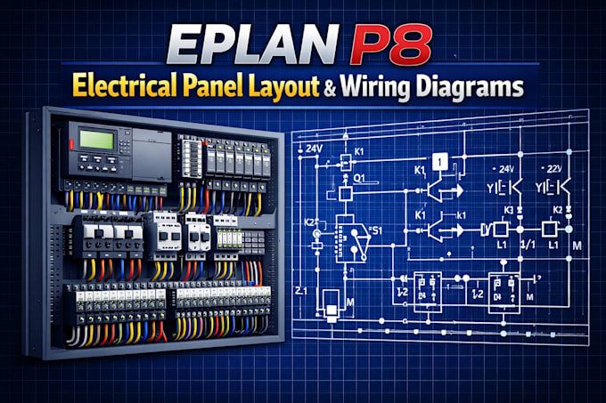 draw panel layout and wiring diagrams by eplan electrical p8