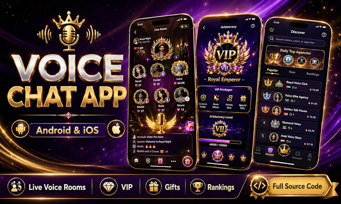 develop a voice chat app for android and ios