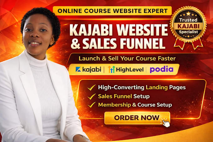 design kajabi website kajabi online course sales funnel landingpage podia kartra