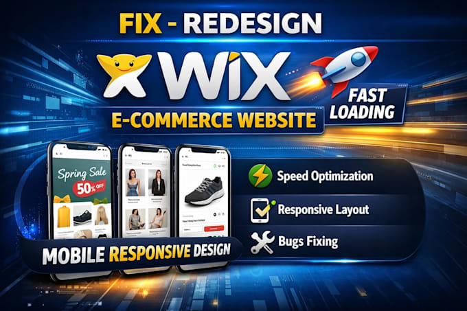 fix wix mobile view responds redesign wix ecommerce website for fast loading