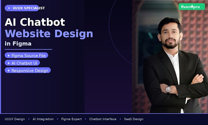 design ai chatbot website UI UX in figma with full chatbot integration