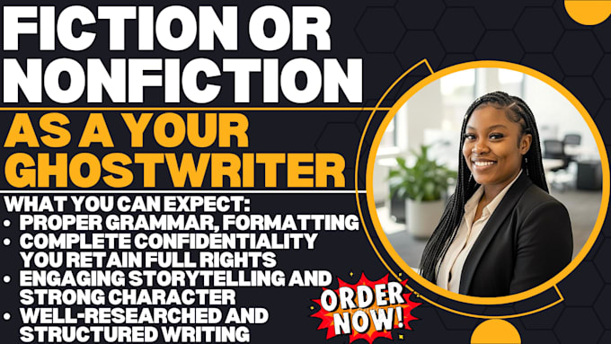 ghostwrite your fiction or nonfiction book as a ghostwriter