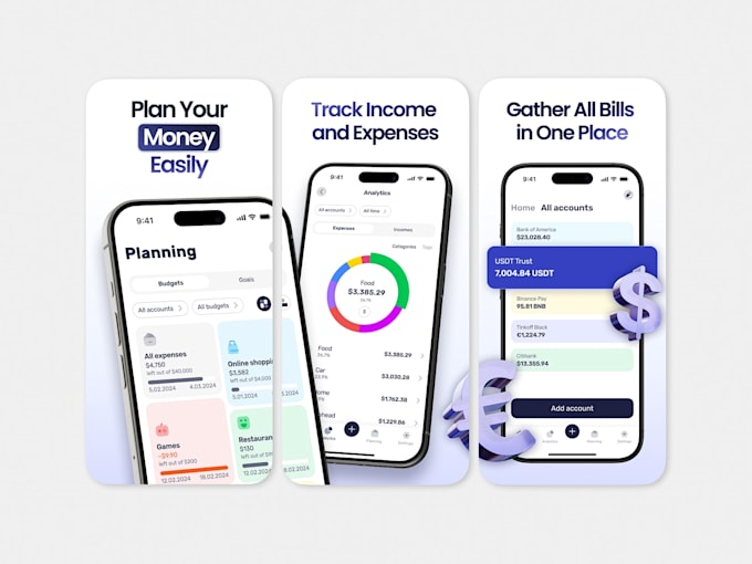 develop budget tracker app, personal finance app, expense tracker app