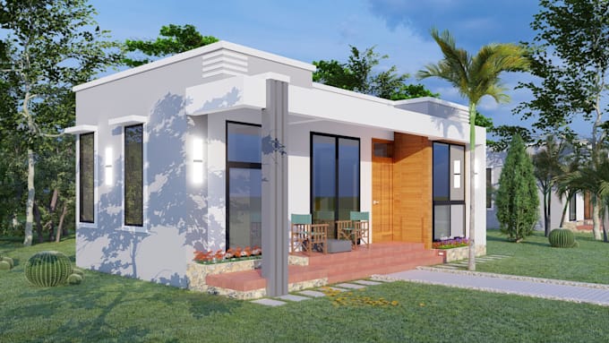 do 3d house exterior design,interior design,and 3d rendering