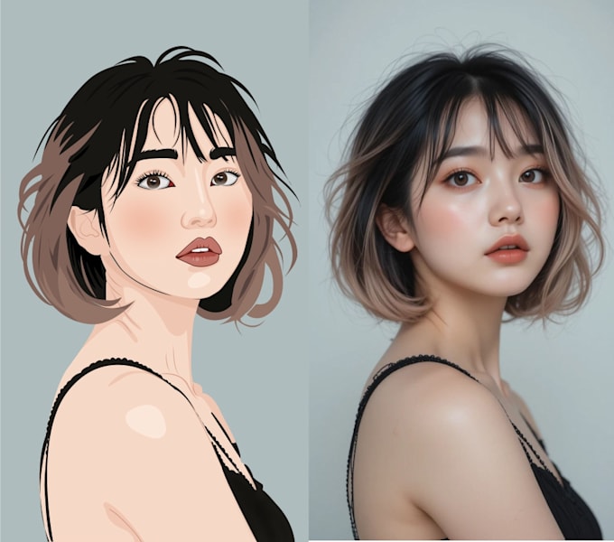 create a custom vector portrait
