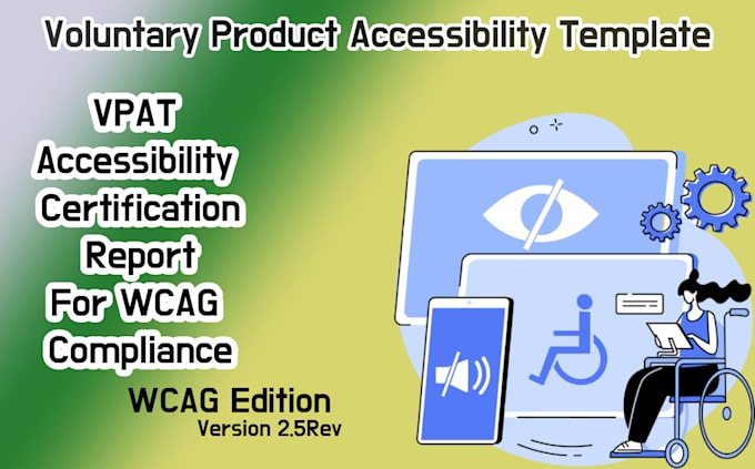 do website accessibility testing and write a vpat report