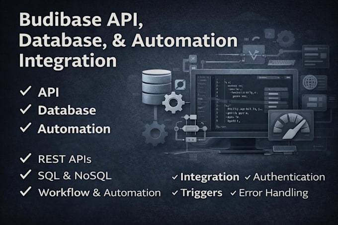 api database and automation integration in budibase