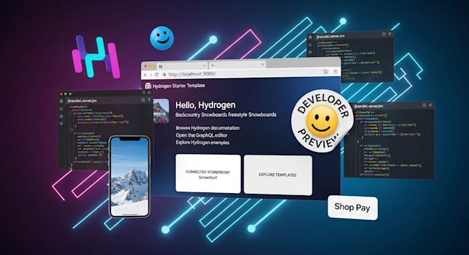 create shopify website using hydrogen