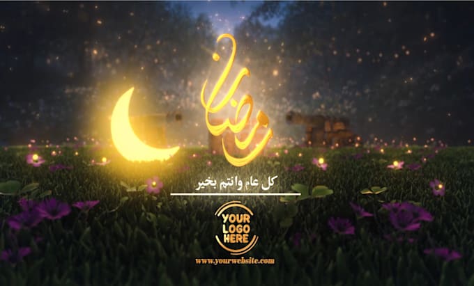 create a luxury ramadan mubarak and eid ul fitr greeting video