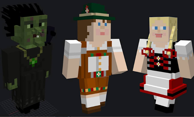 create custom minecraft 3d blockbench model and animation for mods and server