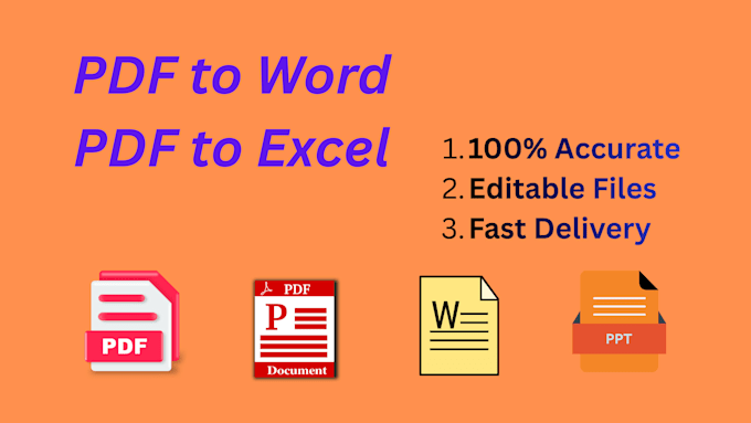 convert PDF to editable word or excel