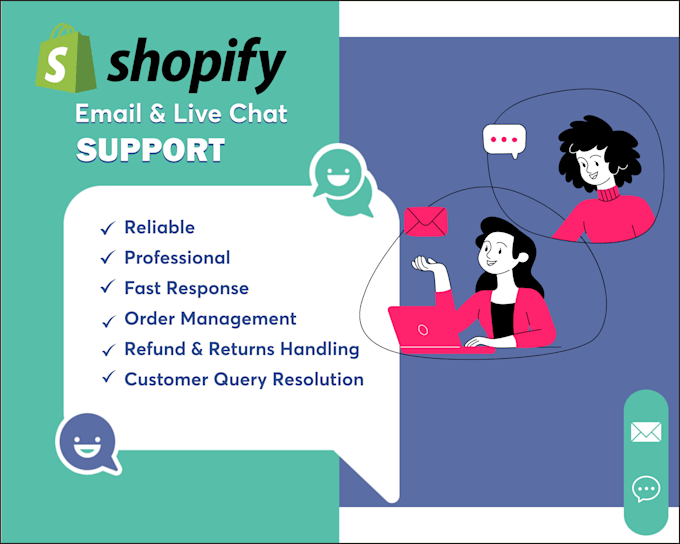 shopify email and live chat support