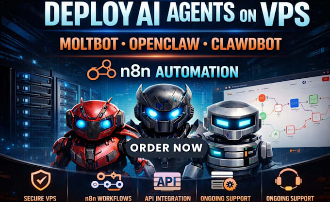 deploy ai agent moltbot openclaw clawdbot on vps with n8n automation