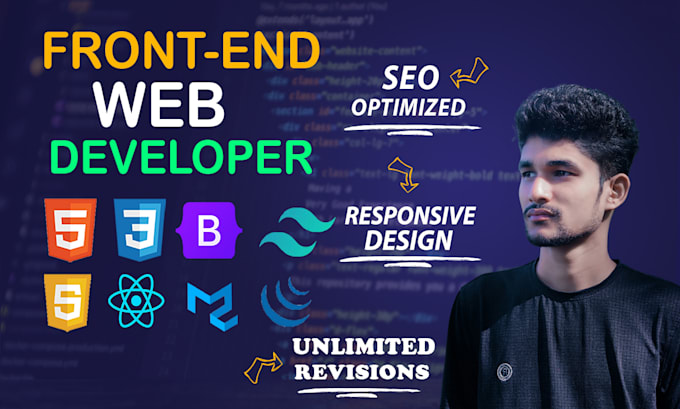 Build a custom static responsive website as your front end developer by ...