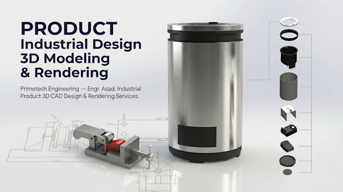 design industrial product and mechanical cad models