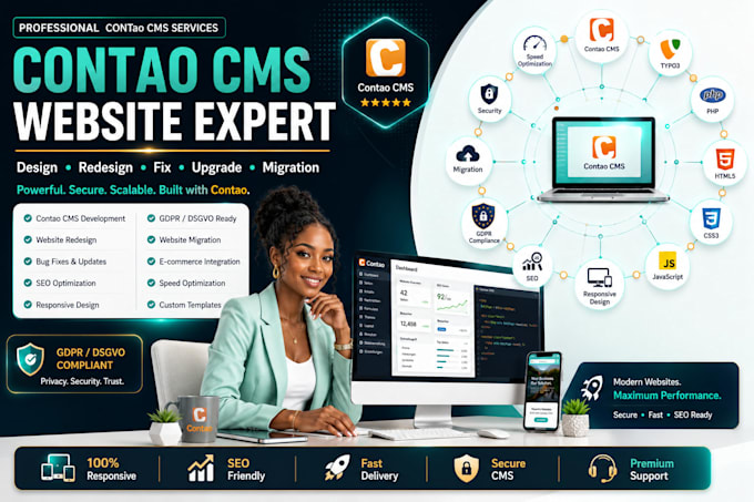 build, fix, update your german contao website with gdpr dsgvo compliance