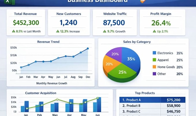 Build automated excel spreadsheets with dynamic dashboards by ...