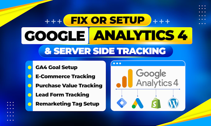set up google ads conversion tracking, ecommerce tracking via and GTM ga4