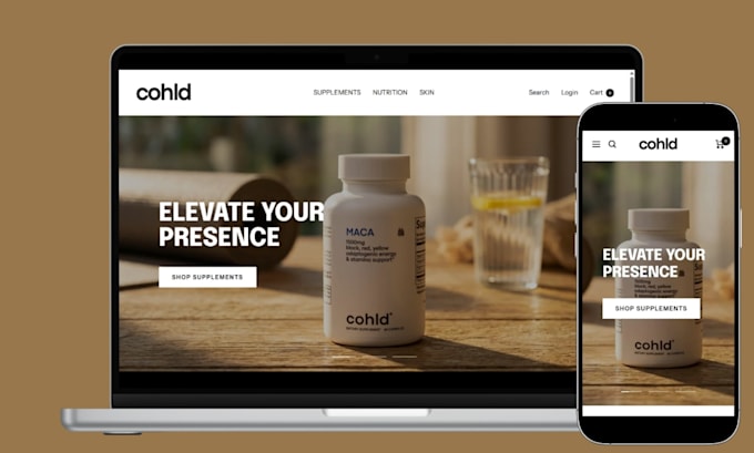design private label supplement shopify store peptide website health supplement