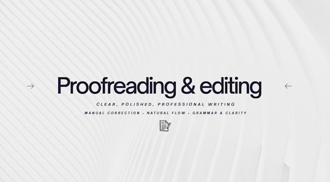 proofread and edit your text