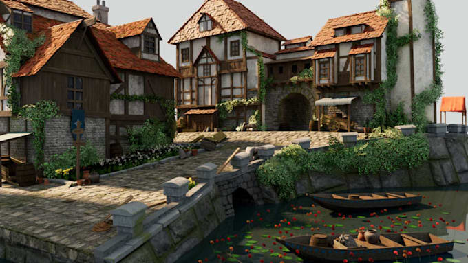 create 3d game ready environment for maya and unreal