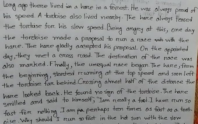 handwrite your text neatly and fast