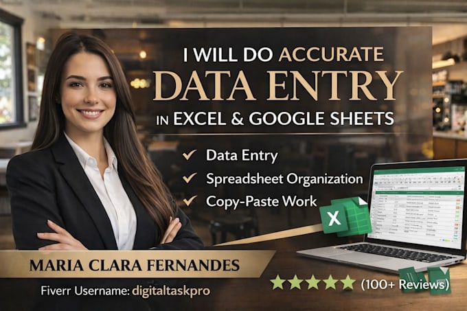 do accurate data entry, web research and exel data typing