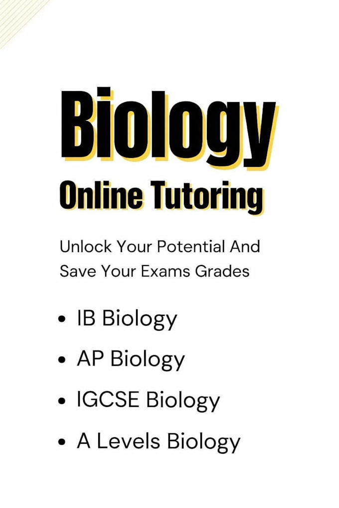 tutor you in high school biology and or chemistry