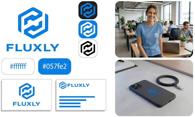 design a clean, modern business logo, quickly