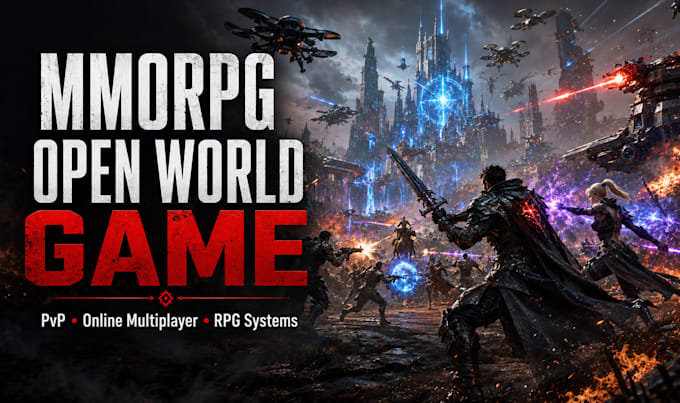 develop open world game, mmorpg multiplayer game in unity unreal