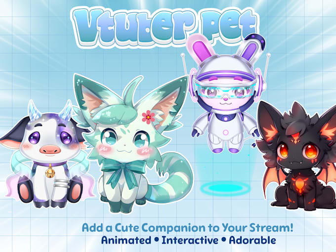 create a cute pet, animal or mascot vtuber model with live2d rigging