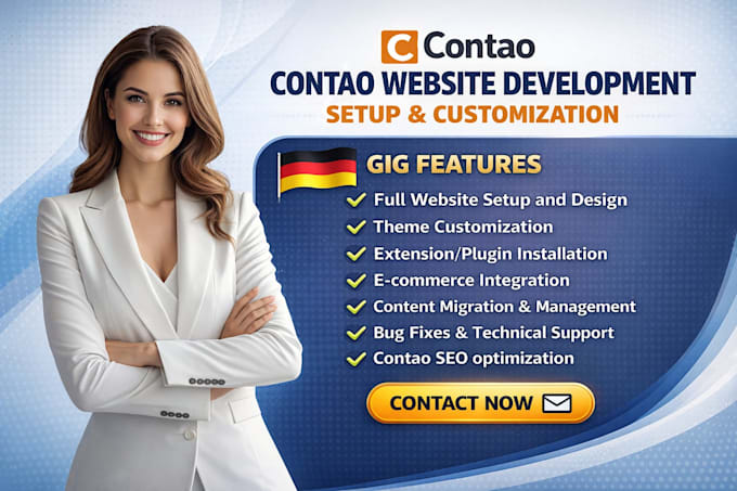 build customize update contao cms website with ecommerce integration fix bugs