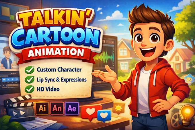 design and animate talking cartoon character in adobe