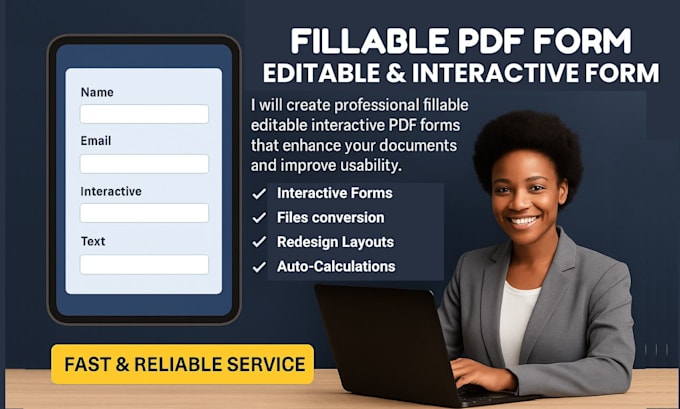 Create fillable pdf form editable interactive form digital fillable pdf ...