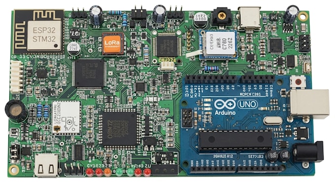 design iot hardware pcb with esp32, stm32, or arduino