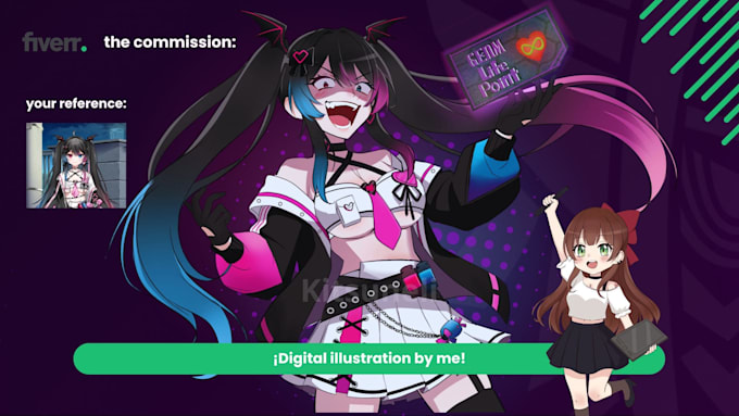 draw a digital illustration in anime style