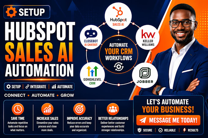 setup hubspot sales ai automation closebot keller william gohighlevel crm jobber