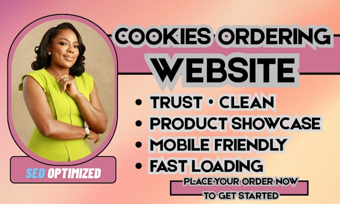 cookies ordering website, bakery website, dessert shop site