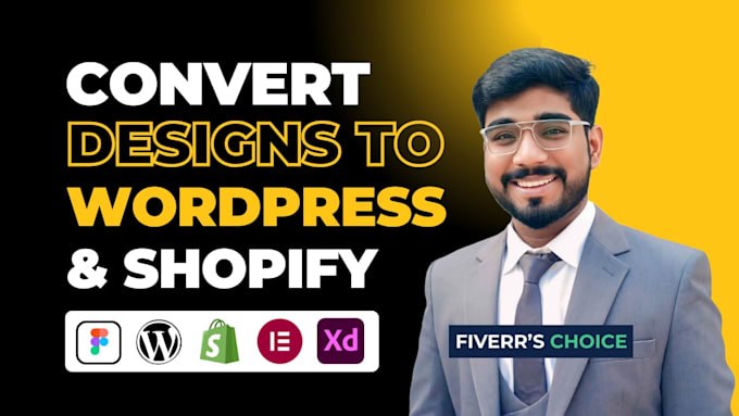 convert a website PSD figma HTML design into wordpress and shopify