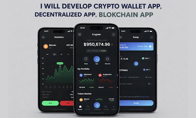 develop crypto wallet app decentralized app crypto exchange website loan app