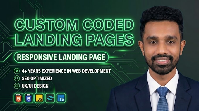 design a responsive landing page using tailwind css