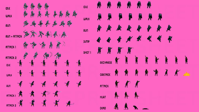 Sprite sheet arte pixelada animação pixelada jogo pixel arte rpg maker ...