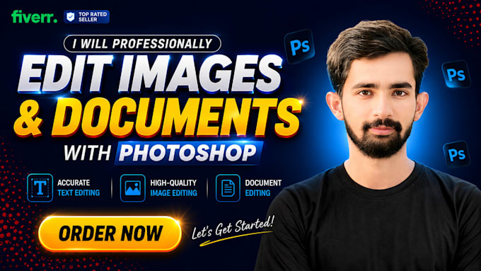 edit or replace text in any image or document in photoshop