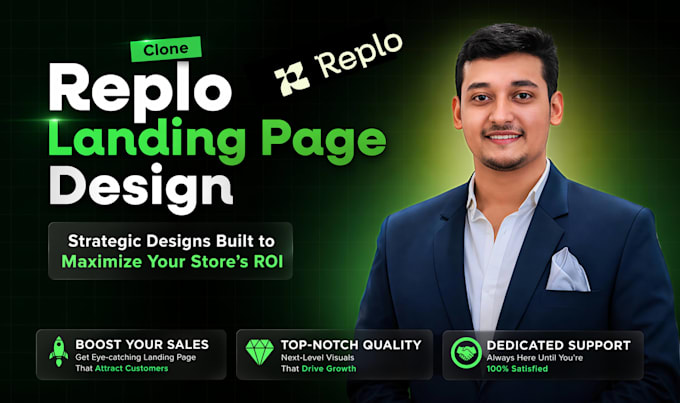 design cro focused shopify replo landing pages, product page