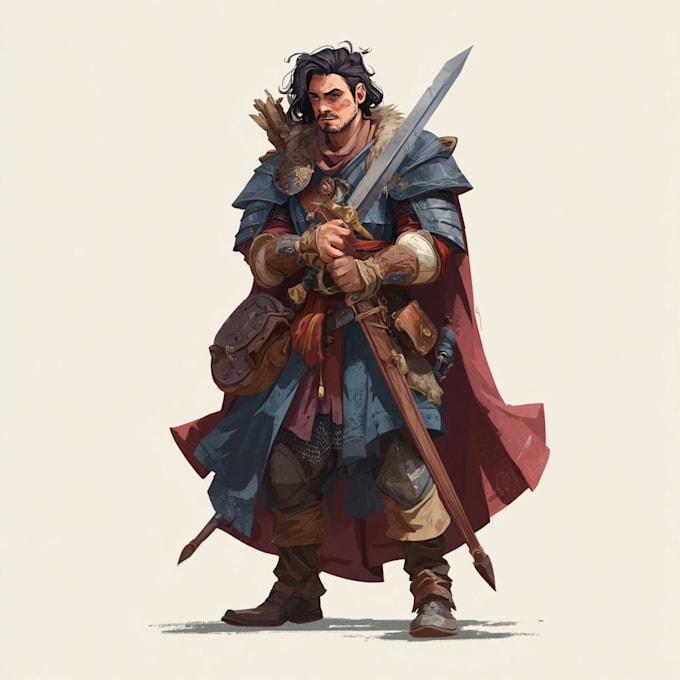 illustrate dnd character with fantasy style