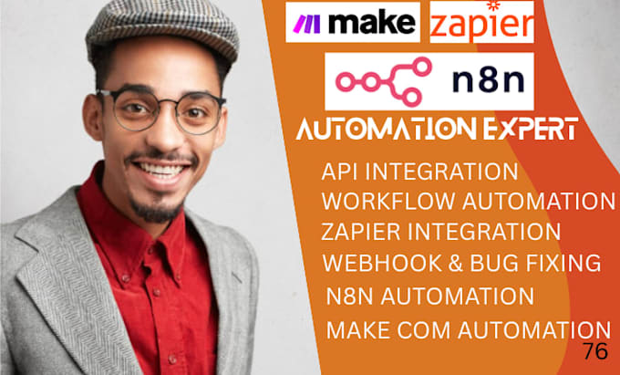 n8n automation ai automation n8n api integration n8n rag agent n8n expert zapier